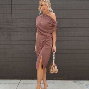 Azaria Off the Shoulder Midi Dress